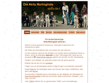 Tablet Screenshot of akita-mailingliste.de